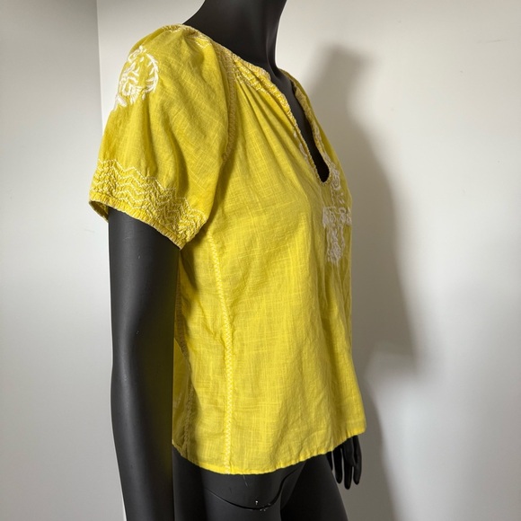 ☁️ J.Crew Embroidered Cotton Peasant Blouse – Size M - Picture 4 of 6